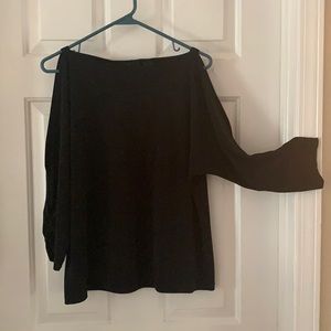 New York & Co. black open shoulder top xl
